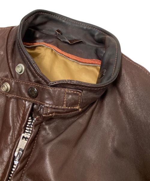 Schott（ショット）Schott (ショット) シングルレザージャケット ブラウン サイズ:44の古着・服飾アイテム