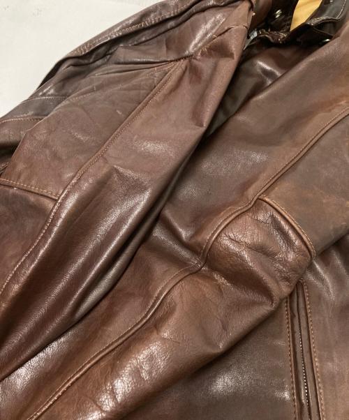 Schott（ショット）Schott (ショット) シングルレザージャケット ブラウン サイズ:44の古着・服飾アイテム