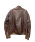 Schott (ショット) シングルレザージャケット ブラウン サイズ:44：25000円