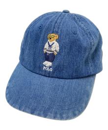 POLO RALPH LAUREN（ポロ・ラルフローレン）の古着「ポロベア―刺繍ロゴキャップ」｜インディゴ