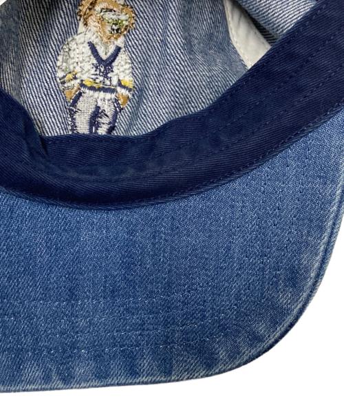 POLO RALPH LAUREN（ポロ・ラルフローレン）POLO RALPH LAUREN (ポロ・ラルフローレン) ポロベア―刺繍ロゴキャップ インディゴ サイズ:下記参照の古着・服飾アイテム