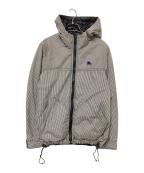 BURBERRY BLACK LABELバーバリーブラックレーベル）の古着「リバーシブルダウンジャケット」｜ホワイト×ブラック