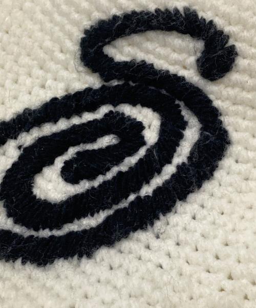 stussy（ステューシー）stussy (ステューシー) Bucket Hat Swirly S Knit Bone ブラック×ホワイト サイズ:下記参照の古着・服飾アイテム