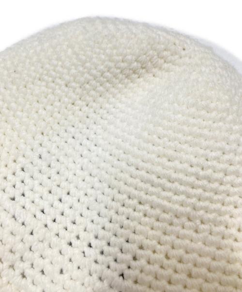 stussy（ステューシー）stussy (ステューシー) Bucket Hat Swirly S Knit Bone ブラック×ホワイト サイズ:下記参照の古着・服飾アイテム