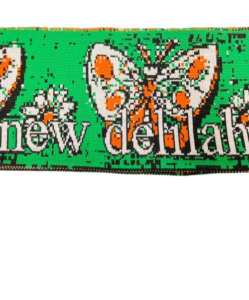 MOTMARTRE NEW YORK DELILAH（モンマルトル・ニューヨーク・デライラ）MOTMARTRE NEW YORK DELILAH (モンマルトル・ニューヨーク・デライラ) マフラー グリーン×ブラック サイズ:下記参照の古着・服飾アイテム