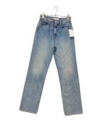 motherマザー）の古着「HIGH WAISTED STUDY SKIMP ストレートレッグ」｜インディゴ