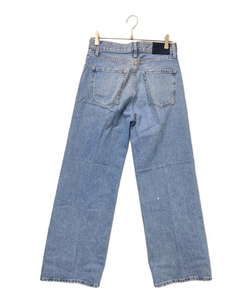 ebure（エブール）ebure (エブール) ウォッシュドデニム ワイドストレートパンツ インディゴ サイズ:38の古着・服飾アイテム