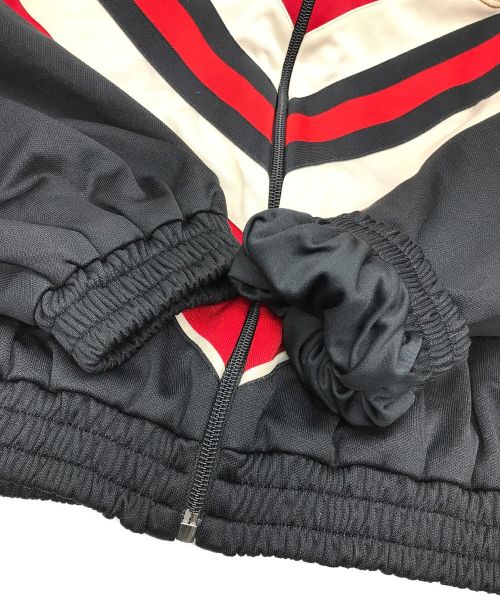 GUCCI（グッチ）GUCCI (グッチ) ストライプトラックジャケット stripe track jacket ブラック×レッド×ベージュ サイズ:Sの古着・服飾アイテム