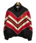 GUCCI（グッチ）の古着「ストライプトラックジャケット stripe track jacket」｜ブラック×レッド×ベージュ
