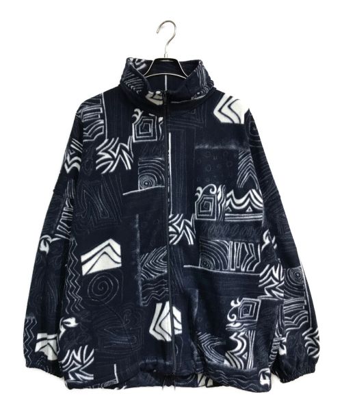 BALENCIAGA（バレンシアガ）BALENCIAGA (バレンシアガ) オーバーサイズフリースジャケット　528353 TBV06 ネイビー×ホワイト サイズ:Mの古着・服飾アイテム