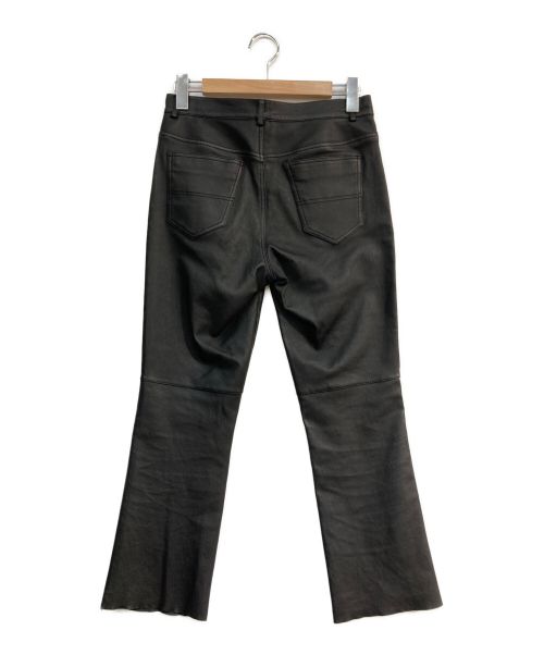DEUXIEME CLASSE（ドゥーズィエム クラス）Deuxieme Classe (ドゥーズィエム クラス) leather パンツ　20030500707030 ブラック サイズ:38の古着・服飾アイテム