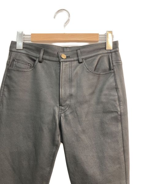 DEUXIEME CLASSE（ドゥーズィエム クラス）Deuxieme Classe (ドゥーズィエム クラス) leather パンツ　20030500707030 ブラック サイズ:38の古着・服飾アイテム