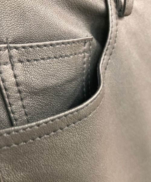 DEUXIEME CLASSE（ドゥーズィエム クラス）Deuxieme Classe (ドゥーズィエム クラス) leather パンツ　20030500707030 ブラック サイズ:38の古着・服飾アイテム
