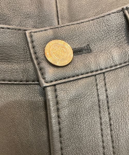 DEUXIEME CLASSE（ドゥーズィエム クラス）Deuxieme Classe (ドゥーズィエム クラス) leather パンツ　20030500707030 ブラック サイズ:38の古着・服飾アイテム