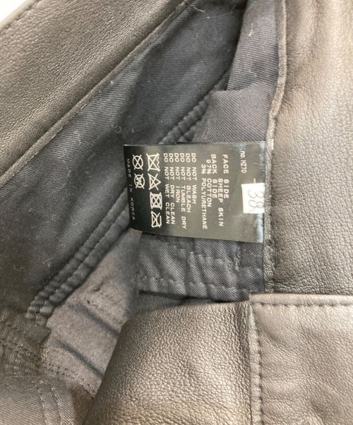 DEUXIEME CLASSE（ドゥーズィエム クラス）Deuxieme Classe (ドゥーズィエム クラス) leather パンツ　20030500707030 ブラック サイズ:38の古着・服飾アイテム