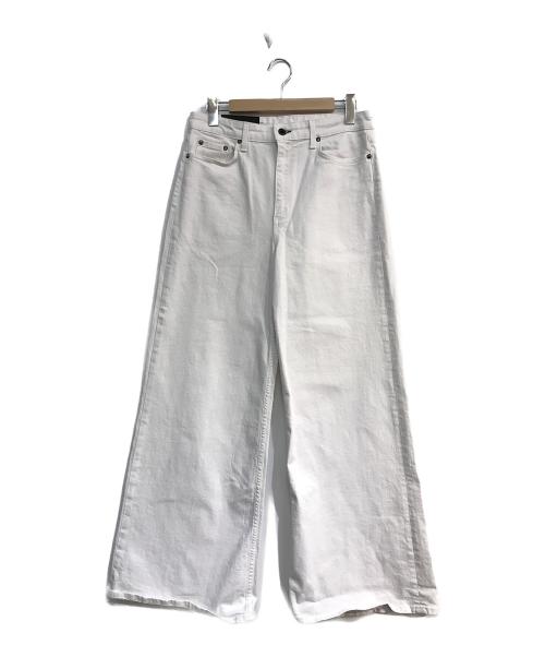 L'appartement（アパルトモン）L'appartement (アパルトモン) ワイドデニムパンツ　ホワイト　	ASKKNY ホワイト サイズ:31の古着・服飾アイテム