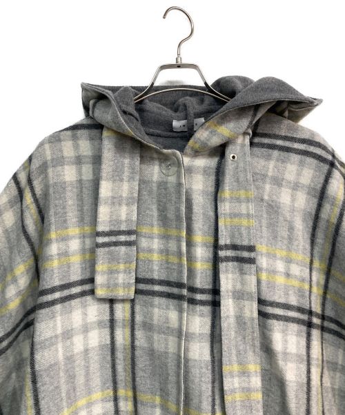 IRENE（アイレネ）IRENE (アイレネ) フーデッドポンチョコート　21A89003　グレー グレー サイズ:36の古着・服飾アイテム