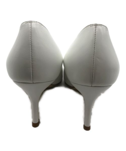 Manolo Blahnik（マノロブラニク）Manolo Blahnik (マノロブラニク) RonHerman (ロンハーマン) KIETTA 別注レザーパンプス　219-0383-0001　ホワイト　 ホワイト サイズ:36の古着・服飾アイテム