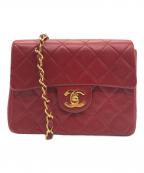 CHANELシャネル）の古着「ミニマトラッセ チェーンショルダーバッグ　レッド」｜レッド