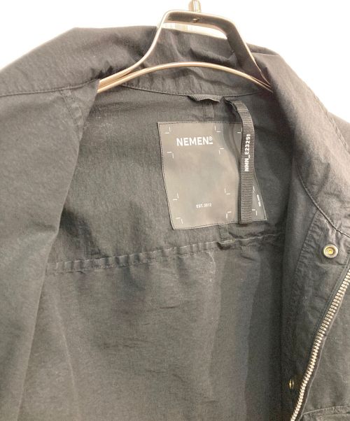 NEMEN（ネーメン）NEMEN (ネーメン) TATS ZIPPED PARACHUTE OVERSHIRT　パラシュートシャツ　NMN E23251 111　ブラック ブラック サイズ:Sの古着・服飾アイテム