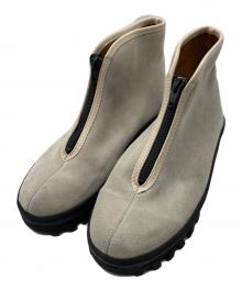 reproduction of found×CLANE（リプロダクションオブファウンド×クラネ）の古着「MILITARY ZIP BOOTS　ジップアップブーツ　アイボリー」｜アイボリー