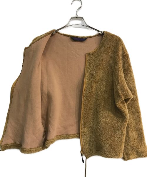 Needles sportswear（ニードルズスポーツウェア）Needles Sportswear (ニードルズスポーツウェア) Zipped Crew Cardigan　BG289　ボアジャケット　ブラウン ブラウン サイズ:Ｓの古着・服飾アイテム