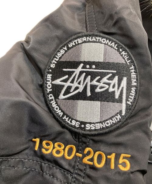 stussy（ステューシー）stussy (ステューシー) ALPHA (アルファ) 別注 N-3Bタイプコート　315034　35周年記念モデル ブラック サイズ:Ｓの古着・服飾アイテム