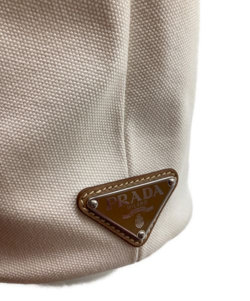 PRADA（プラダ）PRADA (プラダ) カナパ トートバッグ　1BG163 ホワイトの古着・服飾アイテム