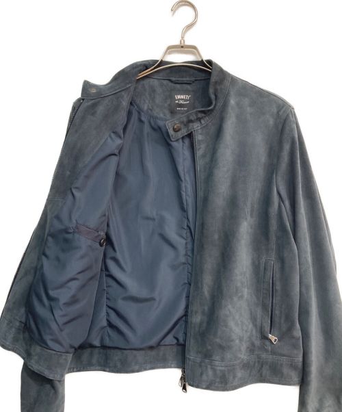 EMMETI（エンメティ）EMMETI (エンメティ) JURI GOAT SKIN SUEDE　GIAPPONE-074 ネイビー サイズ:50の古着・服飾アイテム