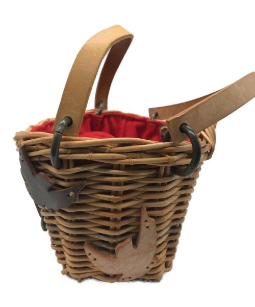 ebagos（エバゴス）ebagos (エバゴス) タカイソラノシタ390 カゴバッグ ブラウンの古着・服飾アイテム