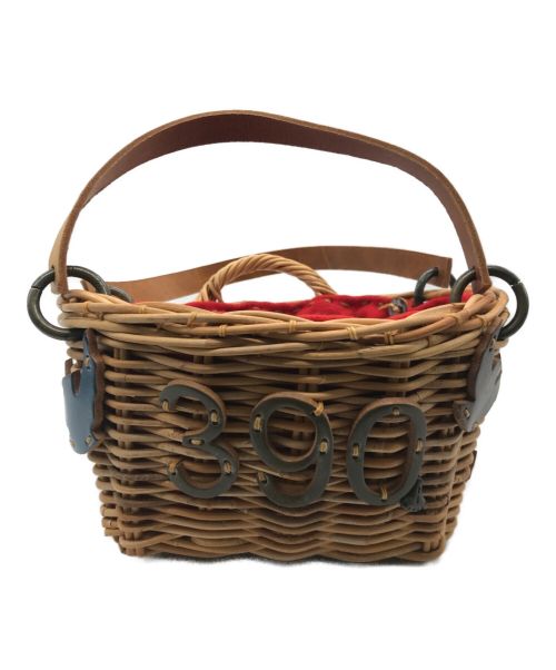 ebagos（エバゴス）ebagos (エバゴス) タカイソラノシタ390 カゴバッグ ブラウンの古着・服飾アイテム