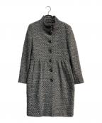 Max Mara Studioマックスマーラ ストゥディオ）の古着「ツイードスタンドカラーコート」｜グレー