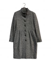 Max Mara Studio（マックスマーラ ストゥディオ）の古着「ツイードスタンドカラーコート」｜グレー