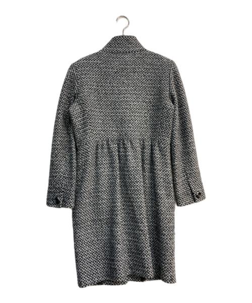 Max Mara Studio（マックスマーラ ストゥディオ）Max Mara Studio (マックスマーラ ストゥディオ) ツイードスタンドカラーコート グレー サイズ:38の古着・服飾アイテム