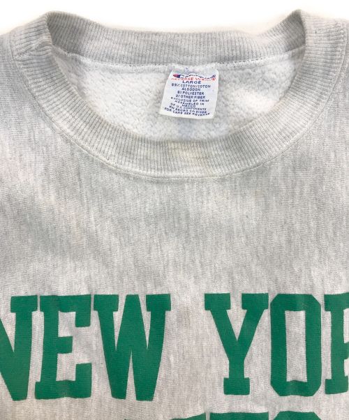 Champion（チャンピオン）Champion (チャンピオン) NFL (エヌエフエル) リバースウィーブスウェット　90s　刺繍タグ　NEW YORK JETS グレー サイズ:Lの古着・服飾アイテム
