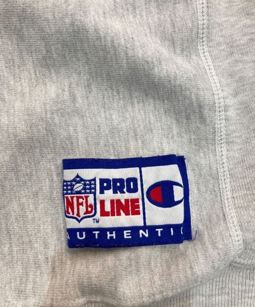 Champion（チャンピオン）Champion (チャンピオン) NFL (エヌエフエル) リバースウィーブスウェット　90s　刺繍タグ　NEW YORK JETS グレー サイズ:Lの古着・服飾アイテム