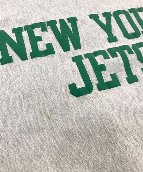 Champion（チャンピオン）Champion (チャンピオン) NFL (エヌエフエル) リバースウィーブスウェット　90s　刺繍タグ　NEW YORK JETS グレー サイズ:Lの古着・服飾アイテム