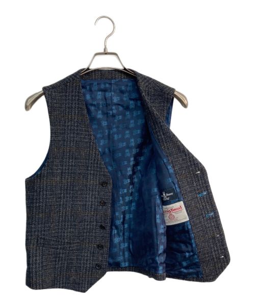 Psycho Bunny（サイコ バニー）Psycho Bunny (サイコ バニー) Harris Tweed (ハリスツイード) ツイードジレ　271204 グレー サイズ:Mの古着・服飾アイテム