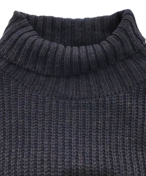 Dulcamara（ドゥルカマラ）Dulcamara (ドゥルカマラ) ローゲージタートルニット ネイビーの古着・服飾アイテム