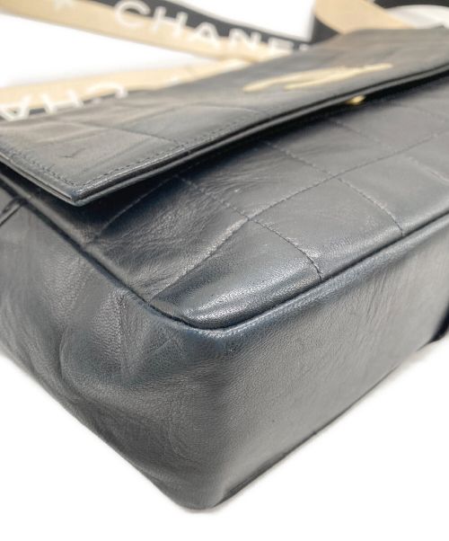 CHANEL（シャネル）CHANEL (シャネル) チョコバー ラムスキン ショルダーバッグ ブラックの古着・服飾アイテム