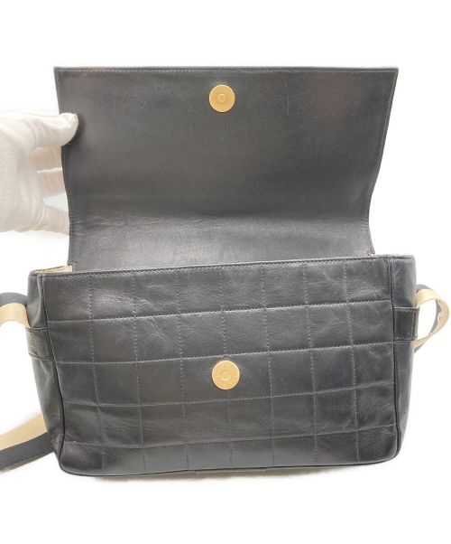 CHANEL（シャネル）CHANEL (シャネル) チョコバー ラムスキン ショルダーバッグ ブラックの古着・服飾アイテム
