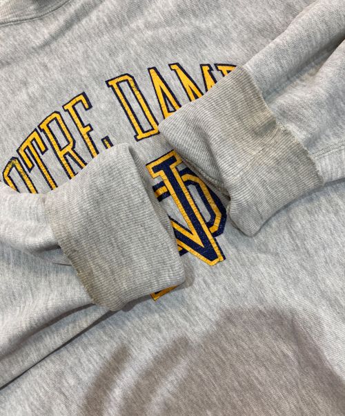 Champion（チャンピオン）Champion (チャンピオン) リバースウィーブスウェット NOTRE DAME 80s トリコタグ　カレッジロゴ グレー サイズ:XXLの古着・服飾アイテム