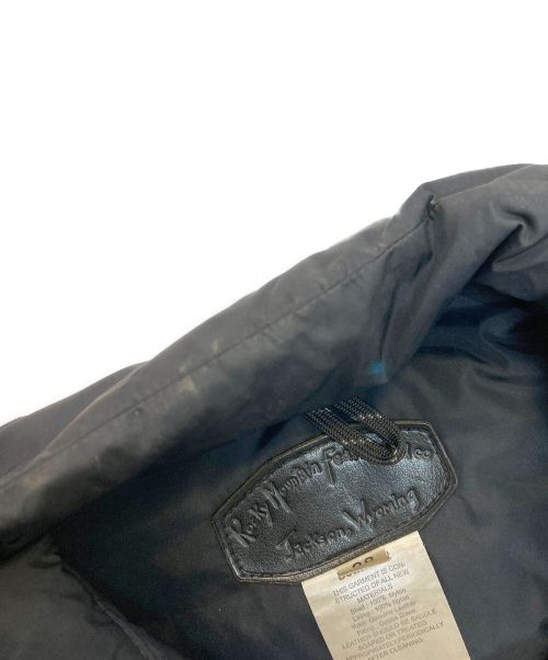 RockyMountainFeatherBed（ロッキーマウンテンフェザーベッド）RockyMountainFeatherBed (ロッキーマウンテンフェザーベッド) レザー切替ダウンベスト ブラック サイズ:38の古着・服飾アイテム