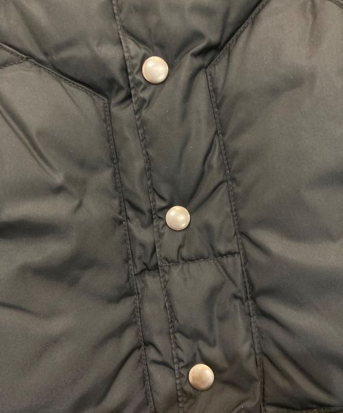 RockyMountainFeatherBed（ロッキーマウンテンフェザーベッド）RockyMountainFeatherBed (ロッキーマウンテンフェザーベッド) レザー切替ダウンベスト ブラック サイズ:38の古着・服飾アイテム