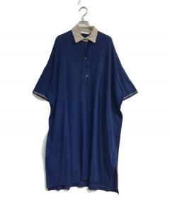中古・古着通販】seya. (セヤ) ポロジャージワンピース ブルー サイズ 