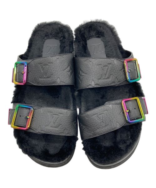 LOUIS VUITTON（ルイ ヴィトン）LOUIS VUITTON (ルイ ヴィトン) ミラボーライン サンダル　FD0199　モノグラム・アンプラント ブラック サイズ:7の古着・服飾アイテム