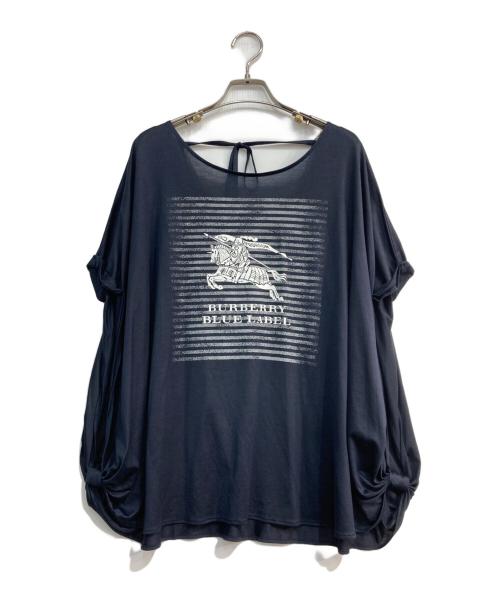 BURBERRY BLUE LABEL（バーバリーロンドンブルーレーベル）BURBERRY BLUE LABEL (バーバリーロンドンブルーレーベル) ノースリーブカットソー ネイビー サイズ:38の古着・服飾アイテム