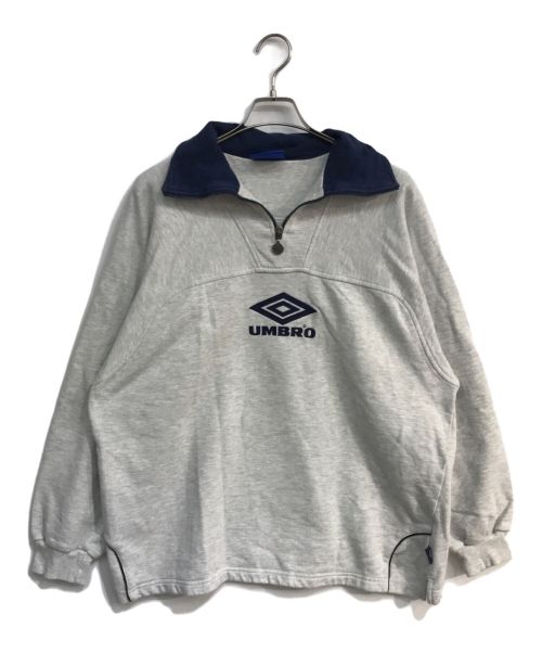 UMBRO（アンブロ）UMBRO (アンブロ) ハーフジップスウェット グレー サイズ:XLの古着・服飾アイテム