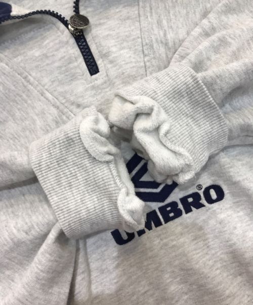 UMBRO（アンブロ）UMBRO (アンブロ) ハーフジップスウェット グレー サイズ:XLの古着・服飾アイテム