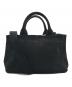 PRADA (プラダ) カナパ キャンバス 2WAYバッグ　HH-I38-960　ゴールド金具 ブラック サイズ:-：28000円